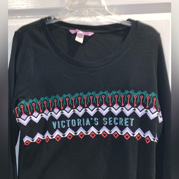 VICTORIA’S SECRET Christmas thermal pj  shirt WOMENS size medium - Picture 3 of 11